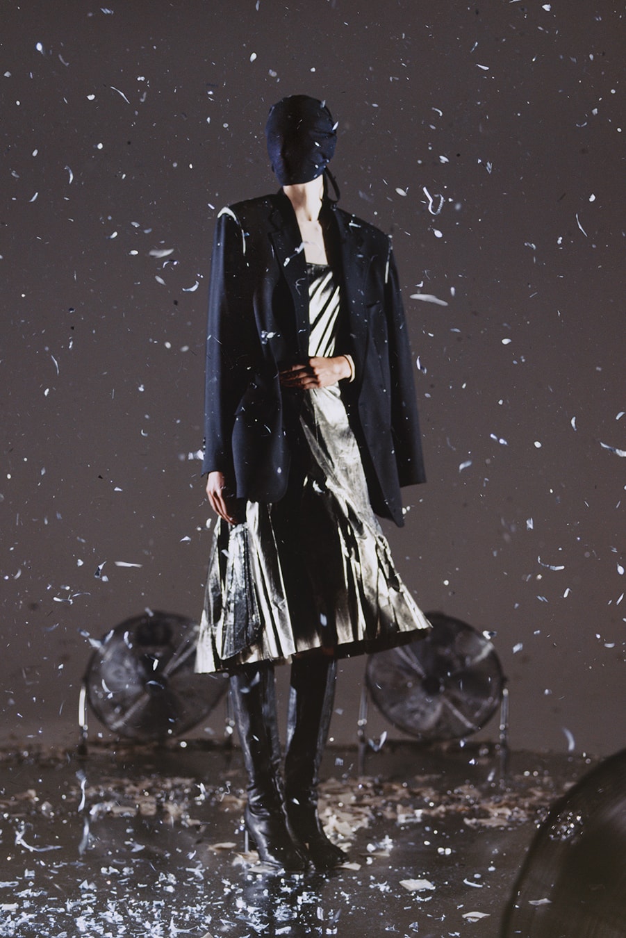 maison margiela, holiday, face masks, christmas, gowns, dresses, 