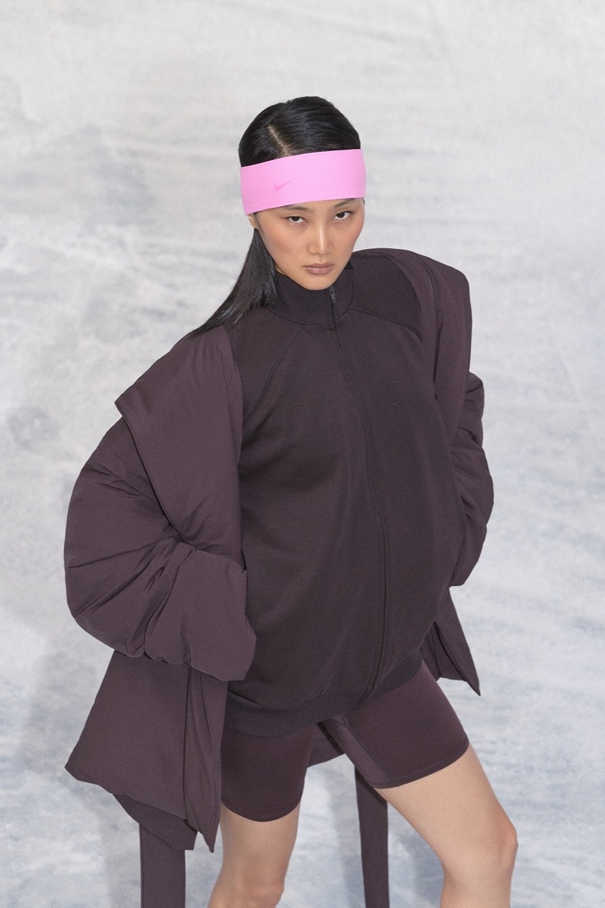nike, skims, sportswear, models, leggings, sports bras, zip up, track tops, head bands