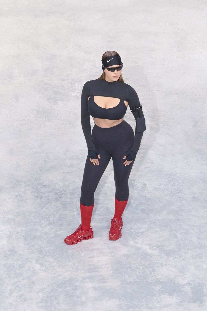 nike, skims, sportswear, models, leggings, sports bras, zip up, track tops, head bands
