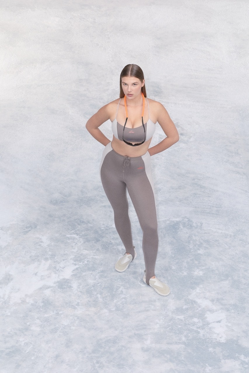 nike, skims, sportswear, models, leggings, sports bras, zip up, track tops, head bands