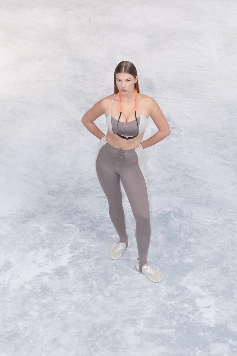 nike, skims, sportswear, models, leggings, sports bras, zip up, track tops, head bands