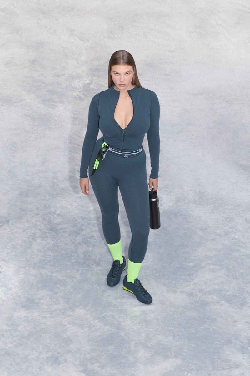 nike, skims, sportswear, models, leggings, sports bras, zip up, track tops, head bands