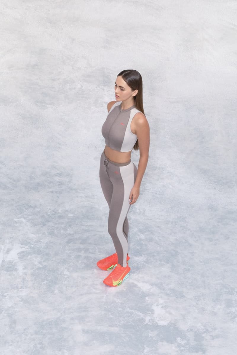 nike, skims, sportswear, models, leggings, sports bras, zip up, track tops, head bands