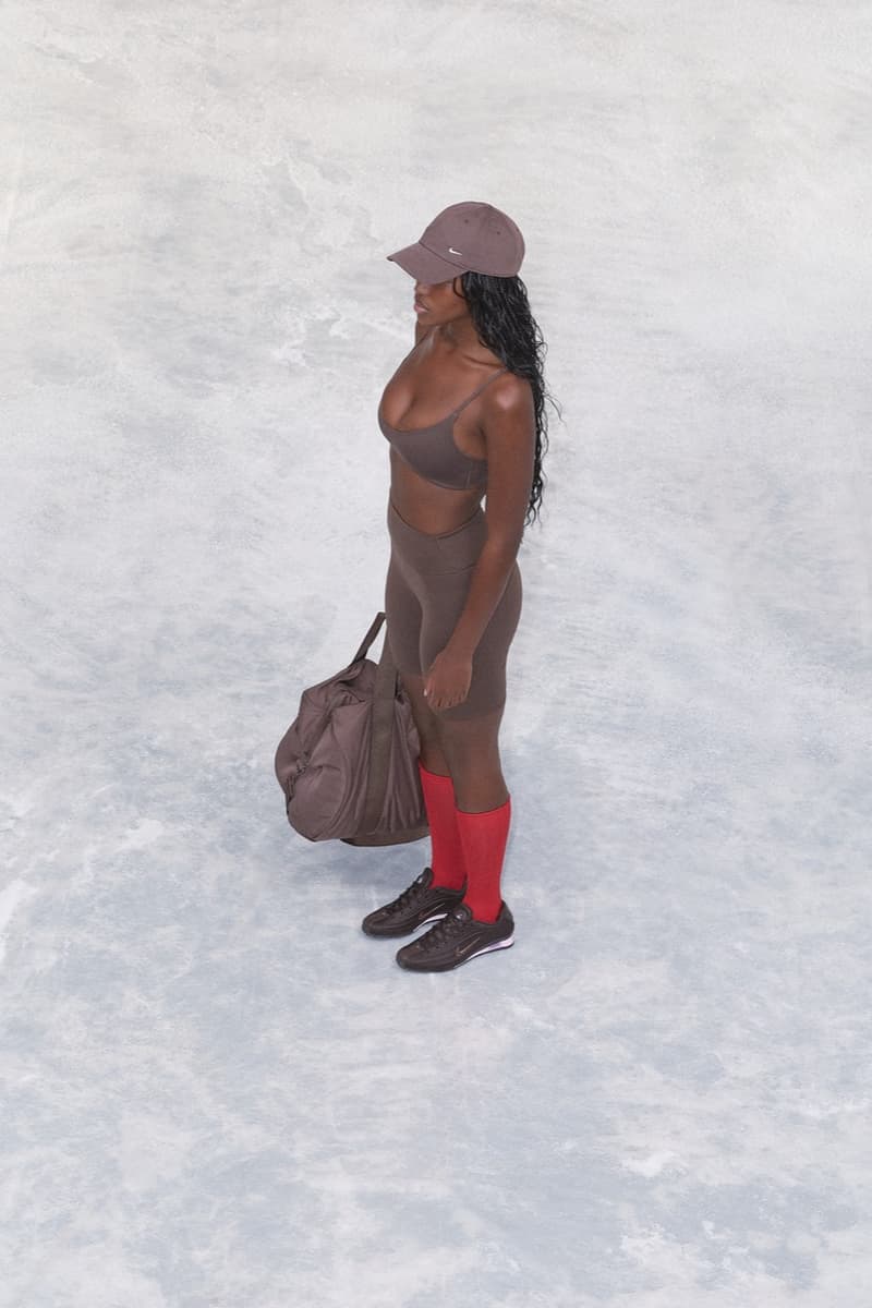 nike, skims, sportswear, models, leggings, sports bras, zip up, track tops, head bands