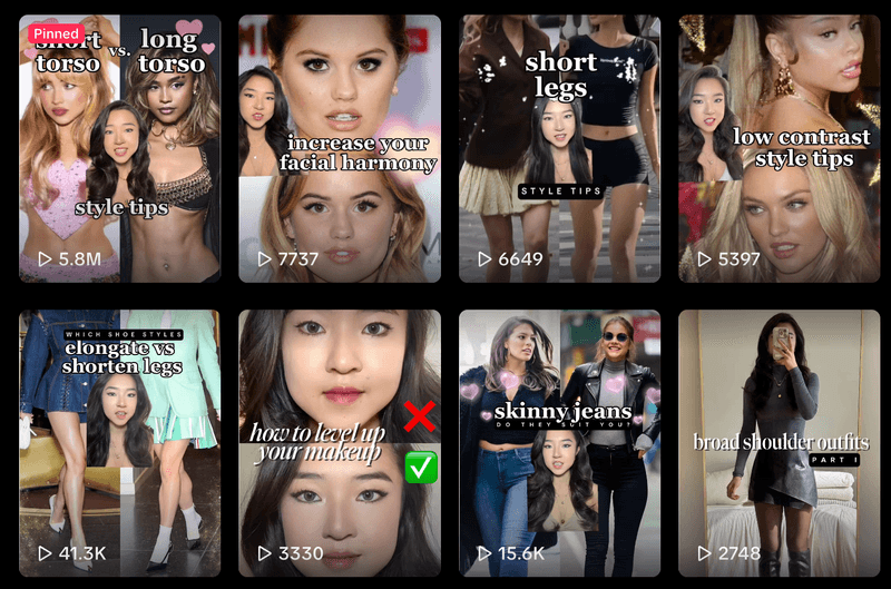 Julianna Lee, วิดีโอแฟชั่น, TikTok, Instagram, เมคอัพคอนทราสต์สูง