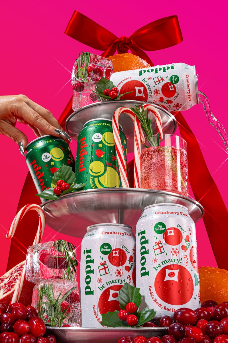 poppi giveaways giveaway holiday 2025 hypebae prebiotic soda cranberry fizz ginger fizz virtual party 