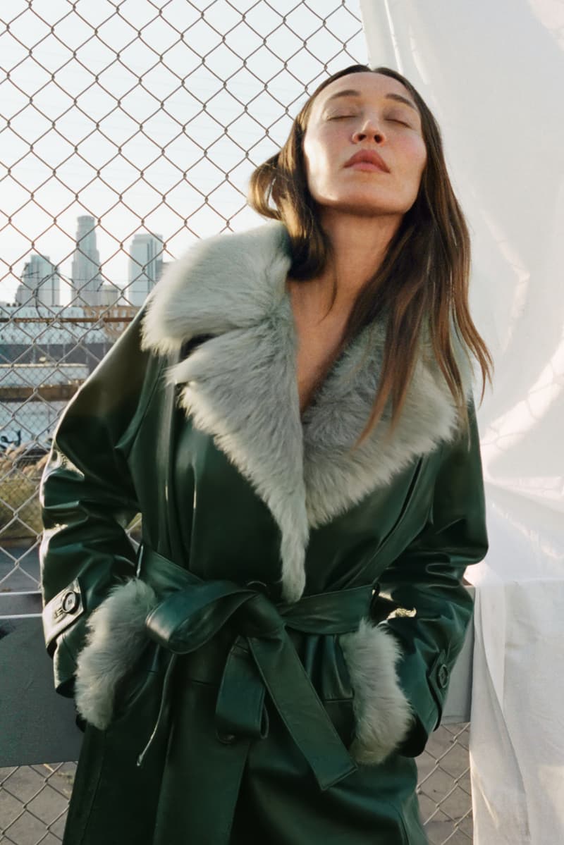 alana hadid, onar studios, coats, leather skirts, jeans, trousers, model