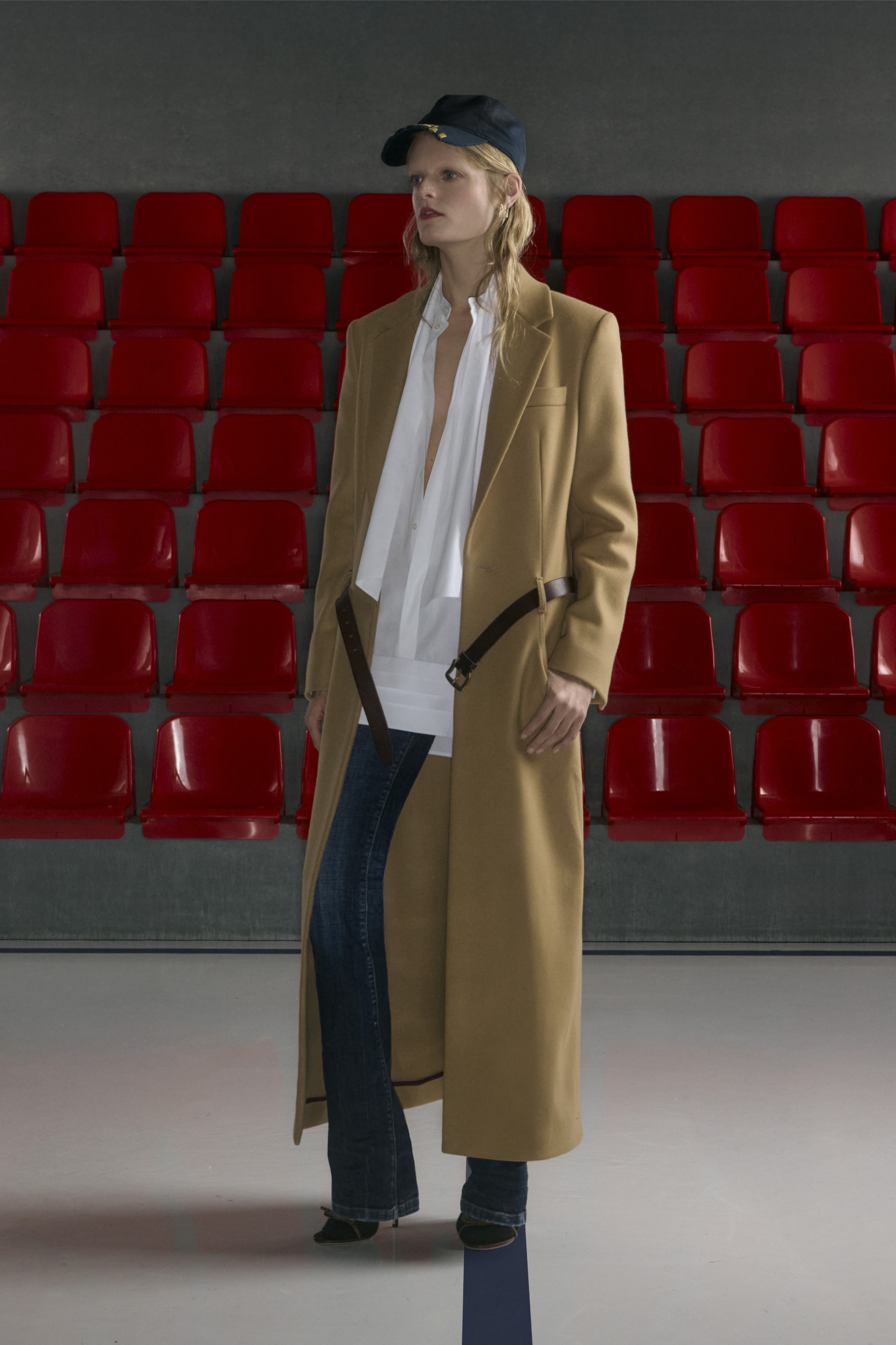 pre fall collection, dsquared, red seats, black dress, tank tops, denim, bags