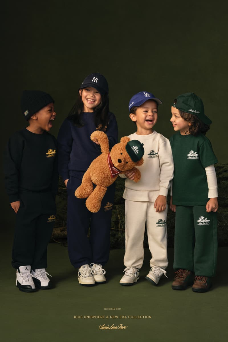 aime leon dore, kidswear, childrenswear, holiday, gifts, car ornaments, snow globe, tracksuits