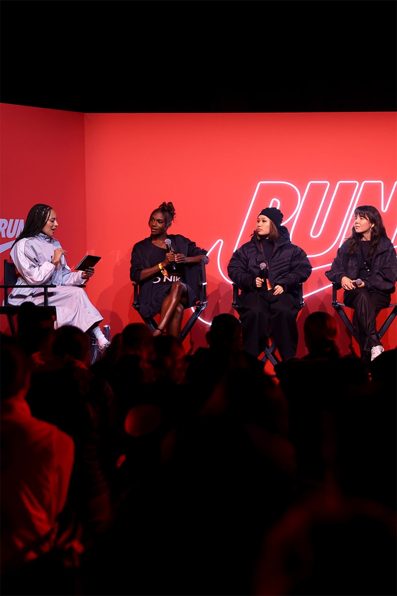 nike after dark tour london running race 10k 1k outrunners isamaya ffrench sifali athletes golden goddess prize pop-ups excel arena 