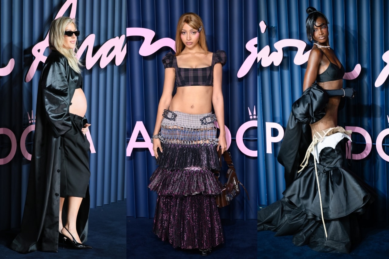fashion awards, red carpet, pinkpantheress, ellie goulding, pregnant, sheer dress, baby bump, leomie anderson