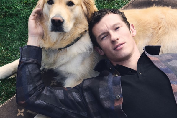 Louis Vuitton, Callum Turner, dogs, pets, campaigns, fashion, labrador