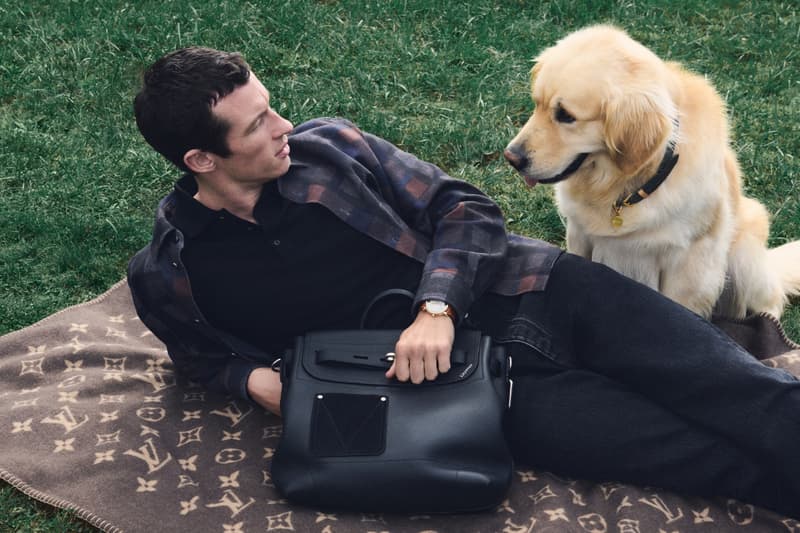 Louis Vuitton, Callum Turner, dogs, pets, campaigns, fashion, labrador