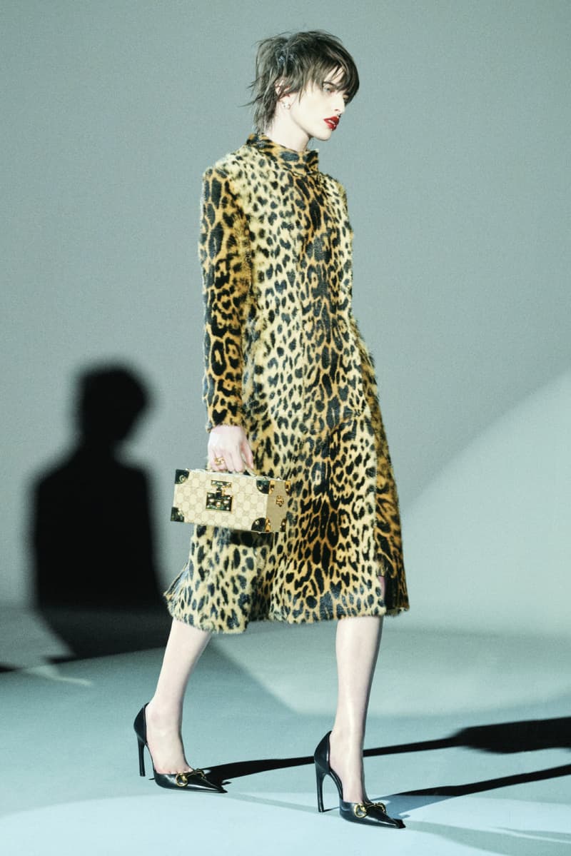 demna, gucci, pre fall, embellishment, leopard print coat, sunglasses, skirts, dresses