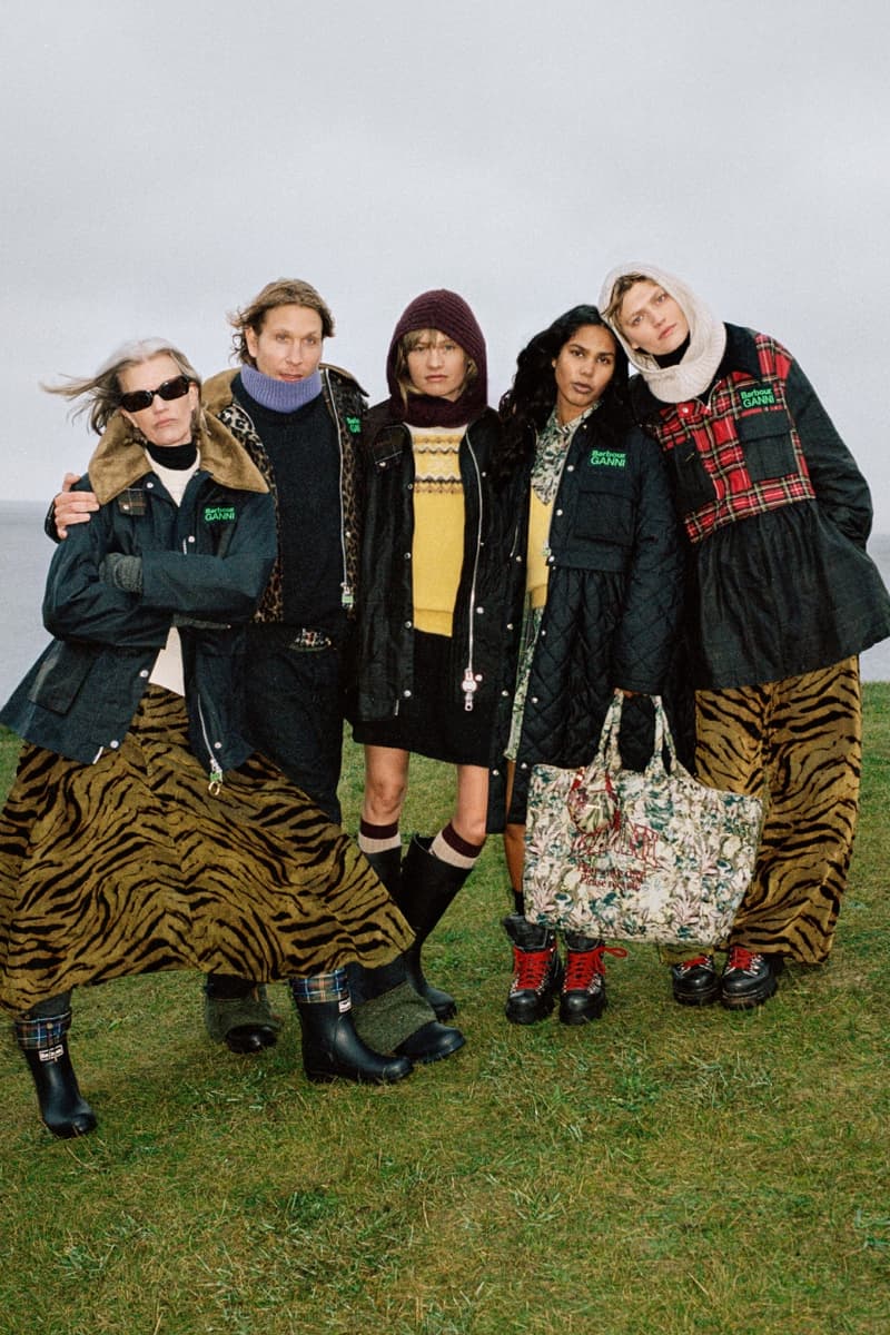Barbour, GANNI, outerwear, models, countryside, campaigns, fashion, collaboration, coats, jackets
