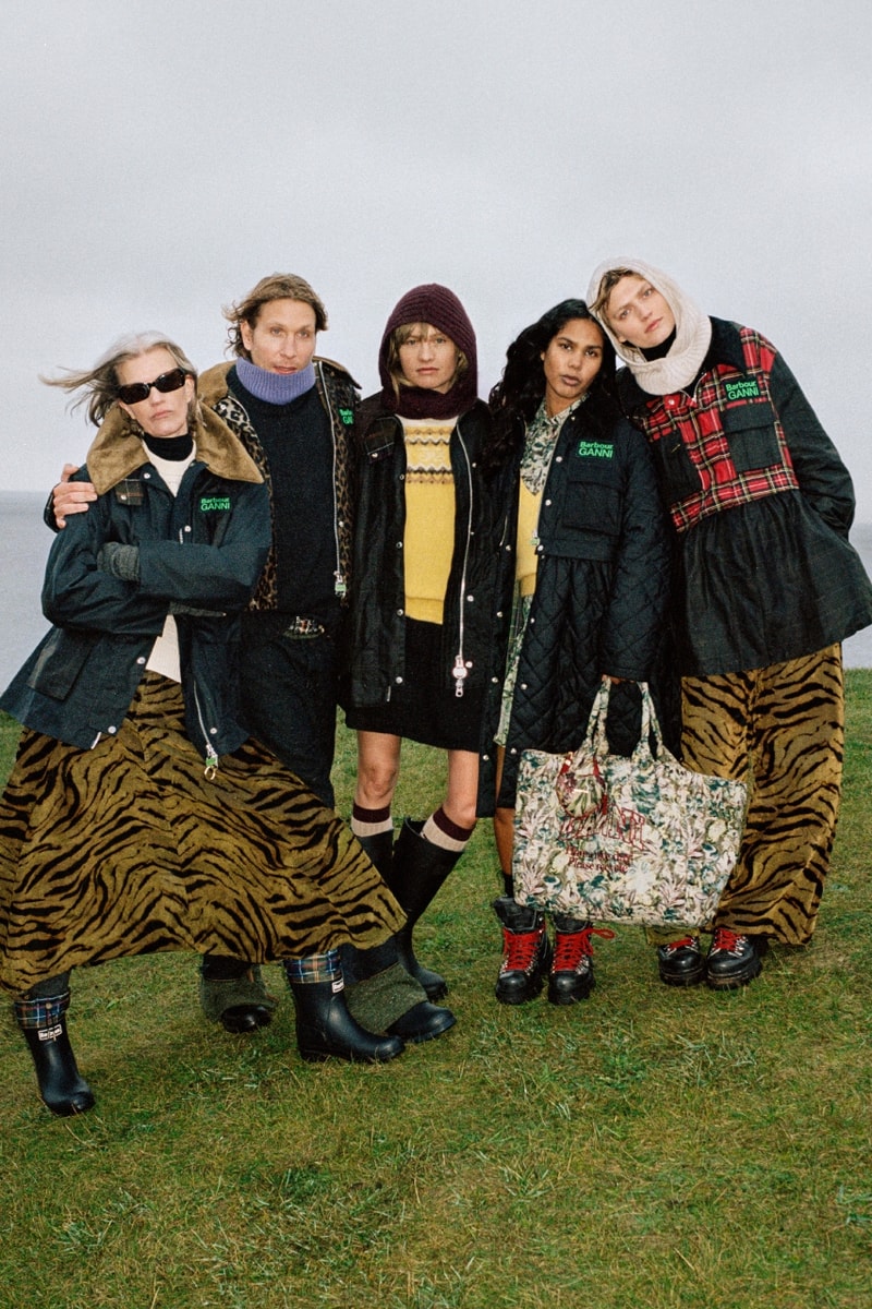 Barbour, GANNI, outerwear, models, countryside, campaigns, fashion, collaboration, coats, jackets