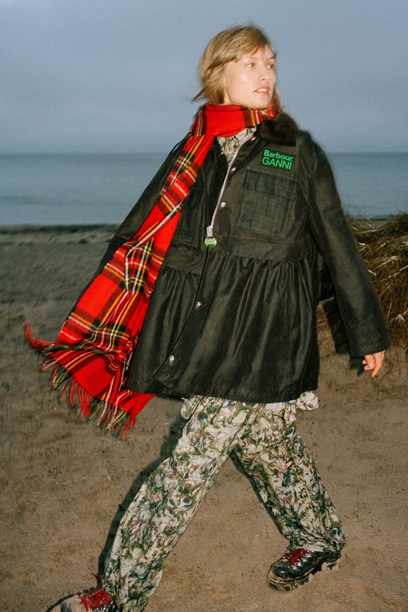Barbour, GANNI, outerwear, models, countryside, campaigns, fashion, collaboration, coats, jackets