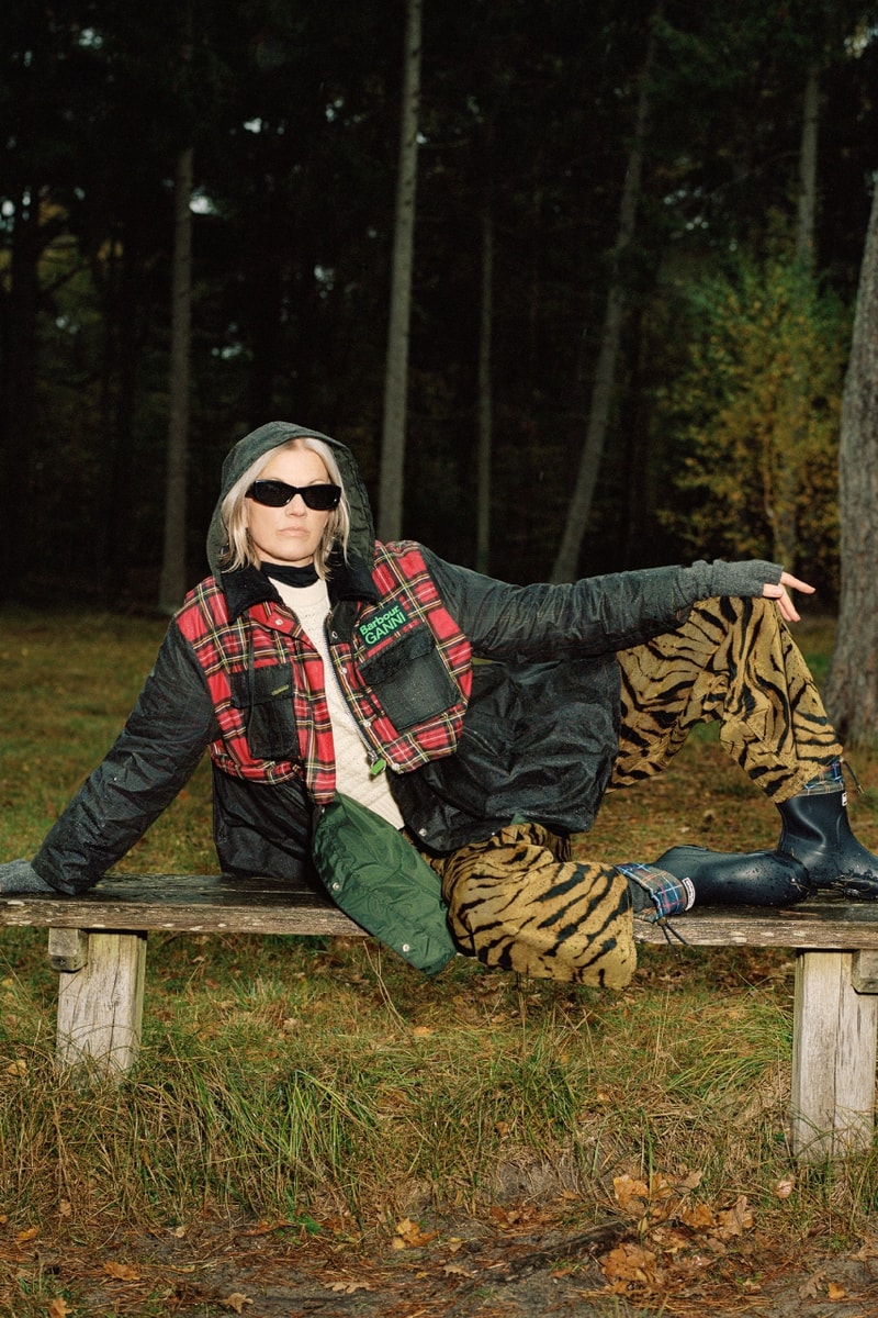 Barbour, GANNI, outerwear, models, countryside, campaigns, fashion, collaboration, coats, jackets