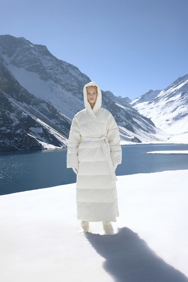 skims, the north face, puffer jackets, leggings, ski glasses, mountains