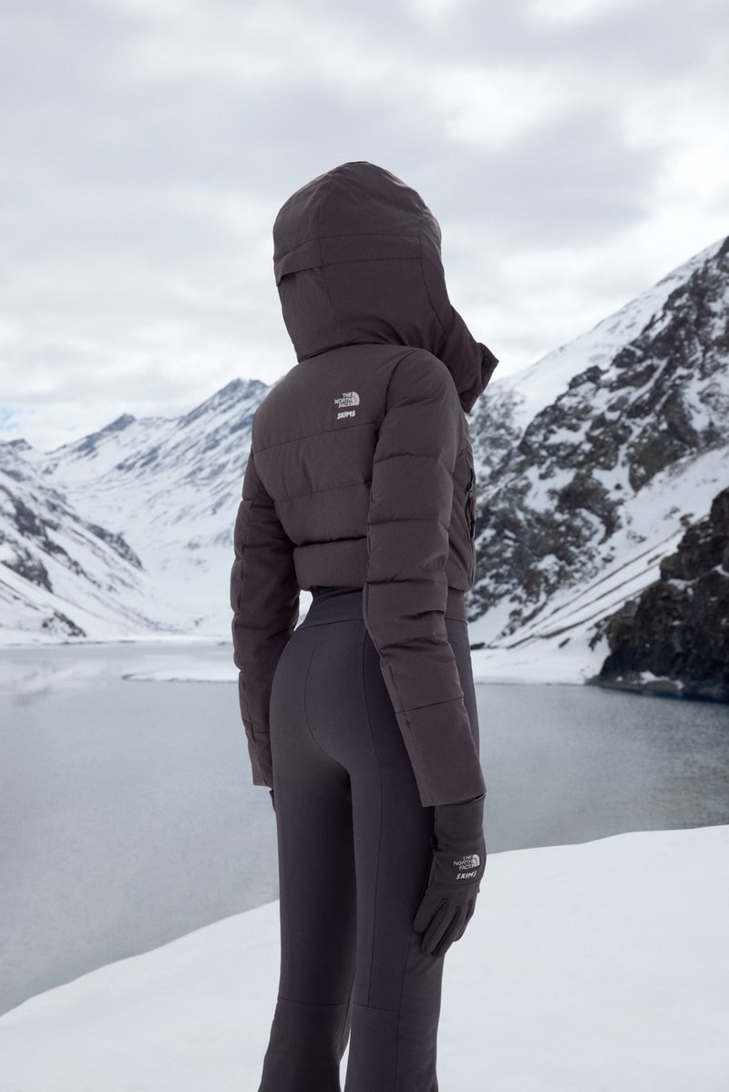 skims, the north face, puffer jackets, leggings, ski glasses, mountains
