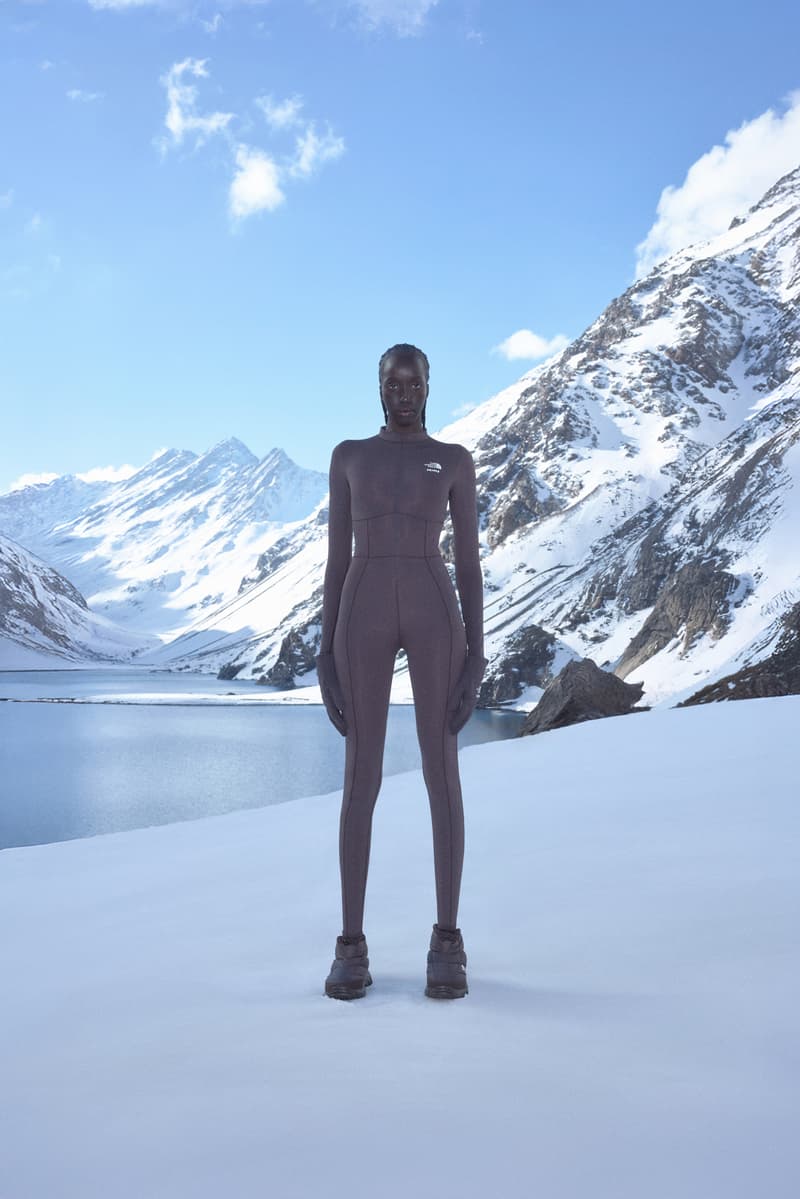 skims, the north face, puffer jackets, leggings, ski glasses, mountains