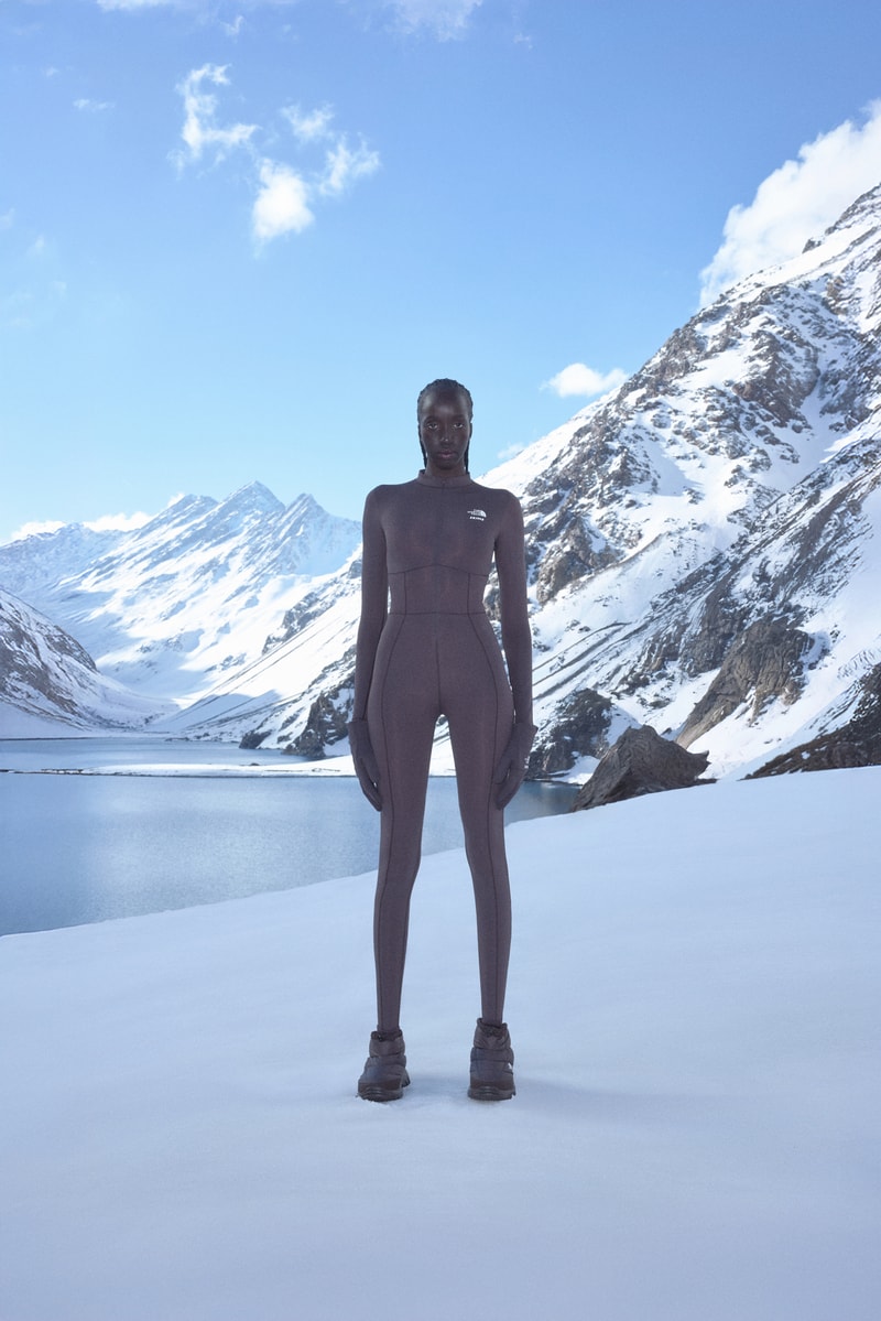 skims, the north face, puffer jackets, leggings, ski glasses, mountains