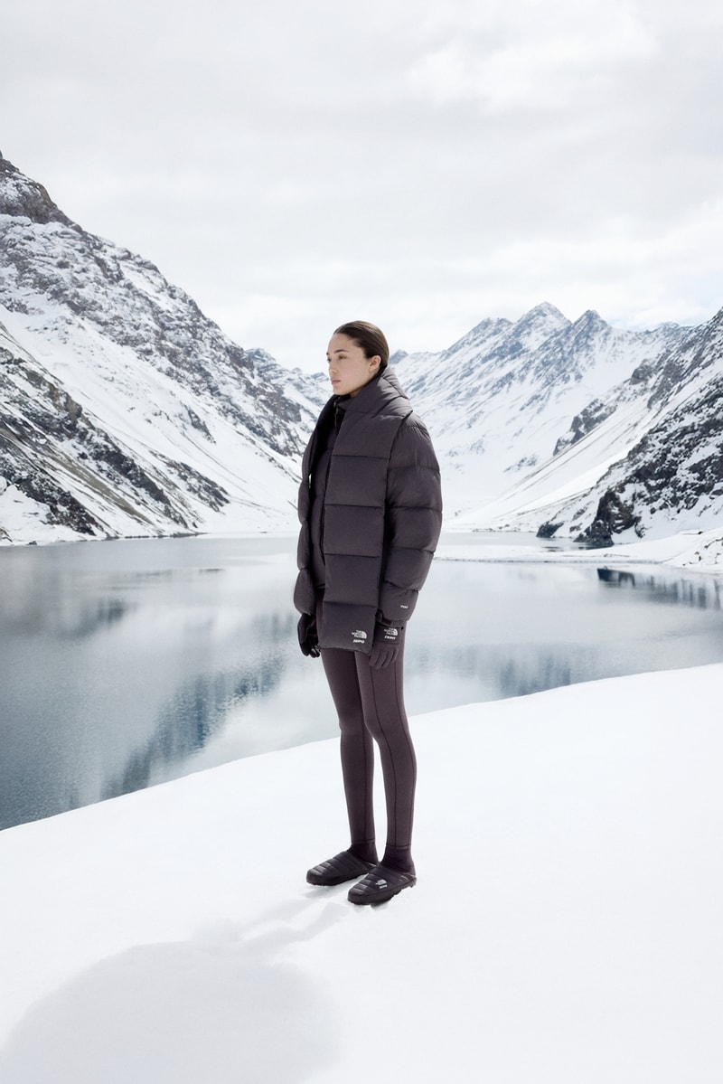 skims, the north face, puffer jackets, leggings, ski glasses, mountains