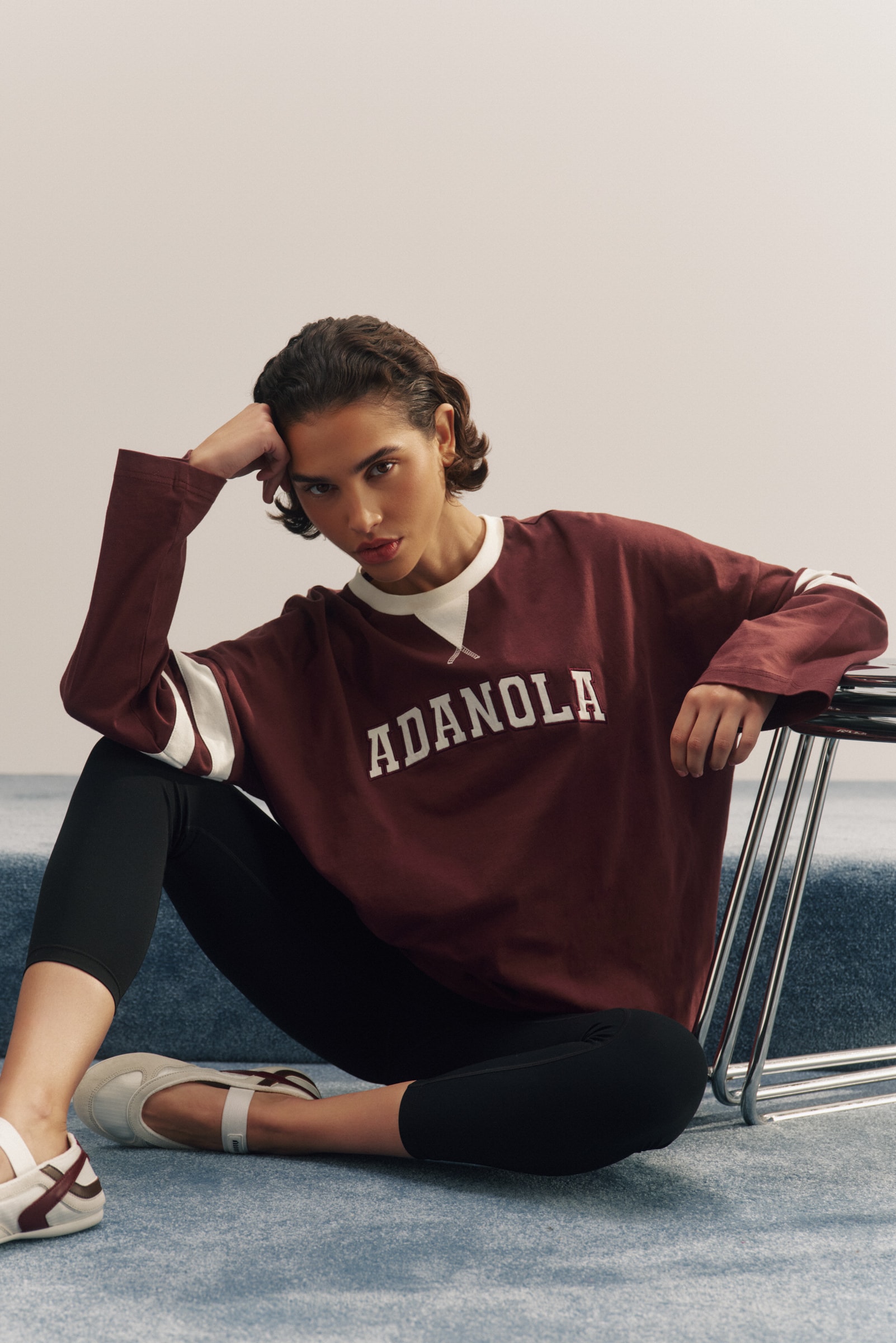 adanola, model, leggings, sportswear, rugby top, knitwear, sweatshirt, jumper, logo