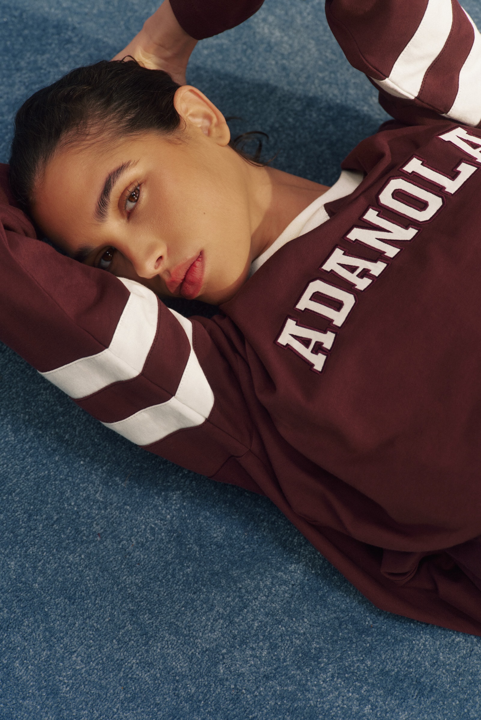 adanola, model, leggings, sportswear, rugby top, knitwear, sweatshirt, jumper, logo