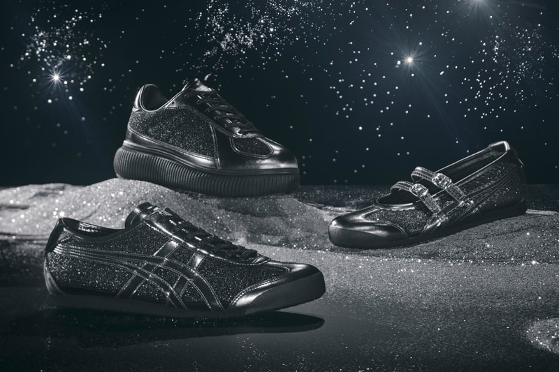 Onitsuka Tiger, mexico 66 tgrs, holidays, glitter, sparkle, ballet flats, pumps, sneakers, pink, sparkle, footwear, shoes