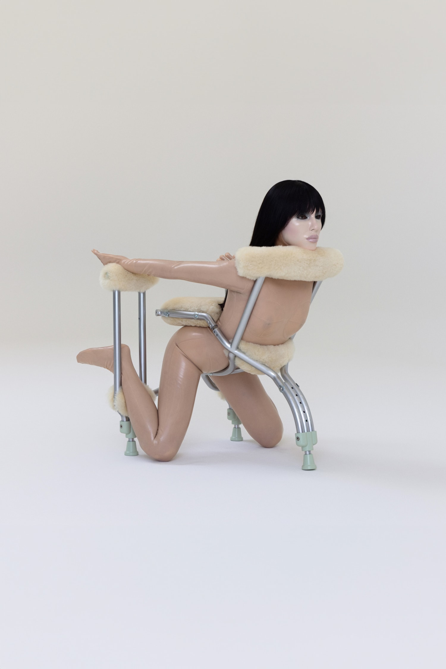 Bianca Censori, BIO POP, seoul, art, performance, furniture, contortionist, women's bodies, sculpture, celebrity