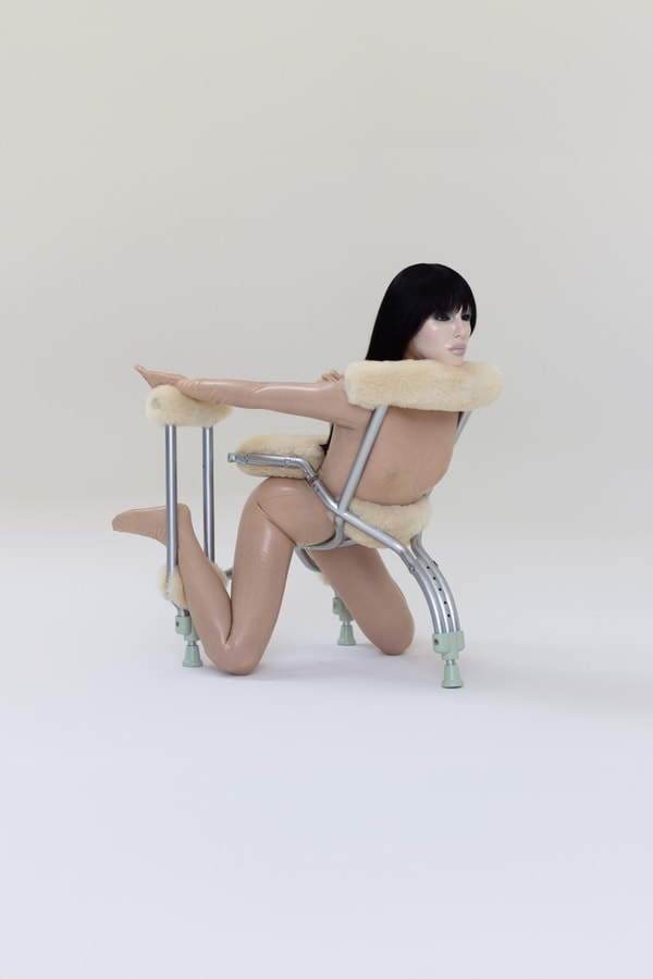 Bianca Censori, BIO POP, seoul, art, performance, furniture, contortionist, women's bodies, sculpture, celebrity
