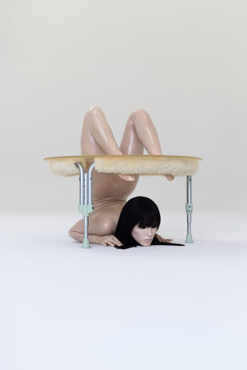 Bianca Censori, BIO POP, seoul, art, performance, furniture, contortionist, women's bodies, sculpture, celebrity