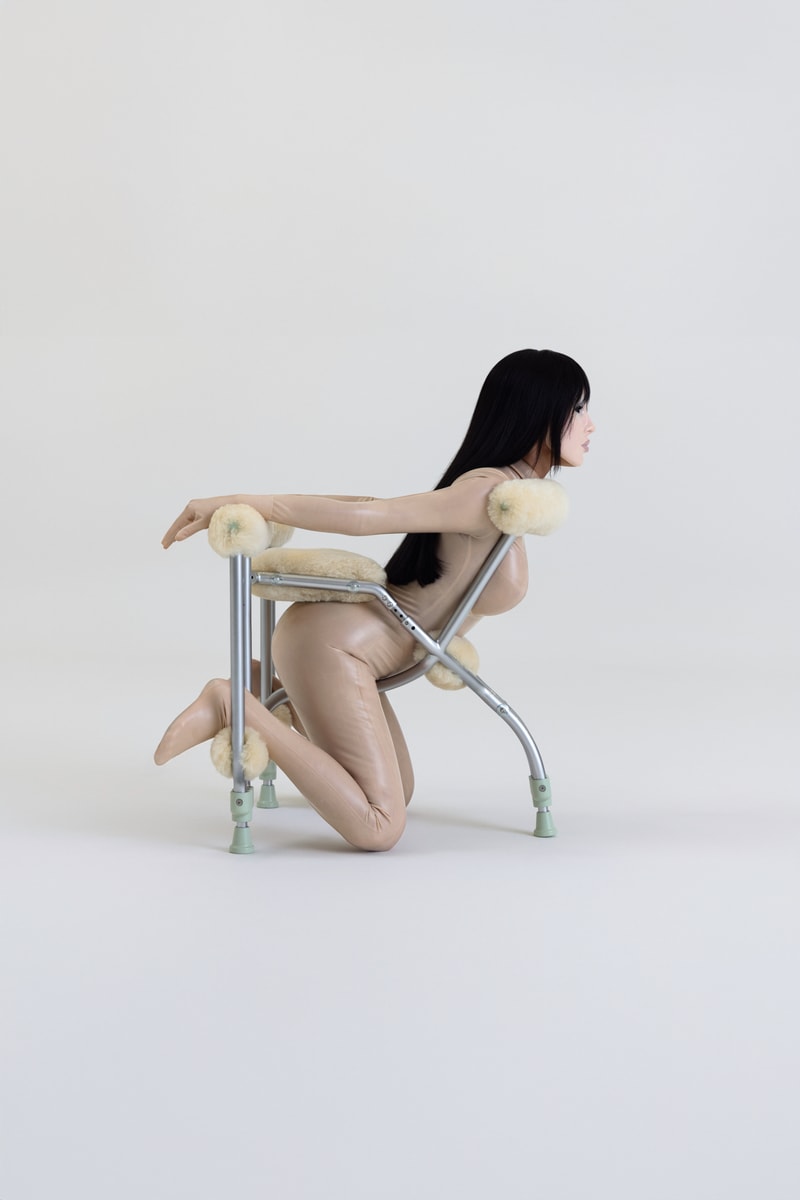 Bianca Censori, BIO POP, seoul, art, performance, furniture, contortionist, women's bodies, sculpture, celebrity