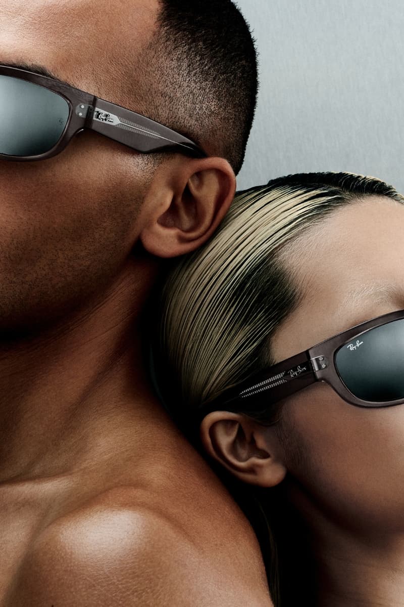 Hypebeast, Ray-Ban, collaboration, sunglasses, silver, Mega Balorama, accessories, models, eyewear, fashion, chrome