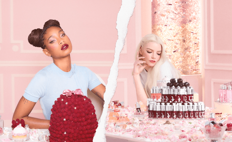 dior addict perfumes christian parfums rosy glow peachy glow purple glow fragrances scents perfumes lip glow oils beauty makeup jisoo k pop anya taylor joy willow smith singers pop stars hollywood actresses campaign winter 2026 2025 collection