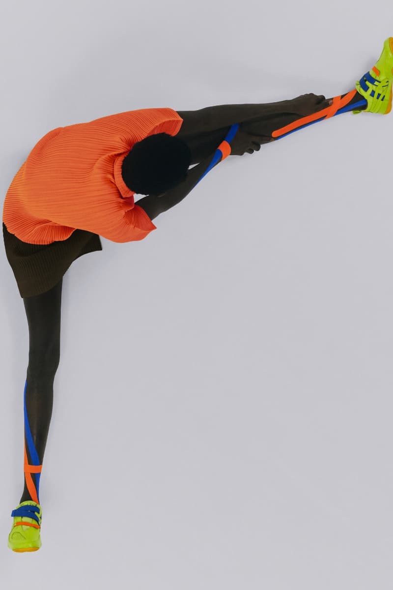 issey miyake, asics, sneakers, trainers, footwear, shoes, sports, models, fashion, campaigns