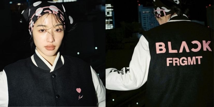 blackpink-fragment-design- FRAGMENT BLACKPINK Stadium Jacket White