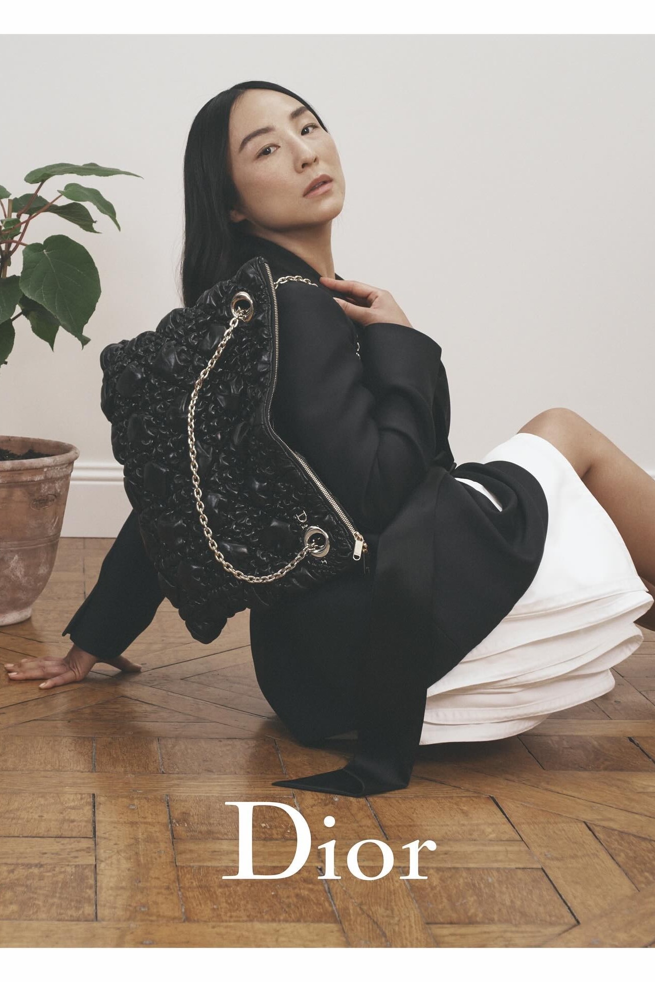 jonathan anderson, dior, bag, greta lee, models, girls laughing, sofa, loafers, shoes