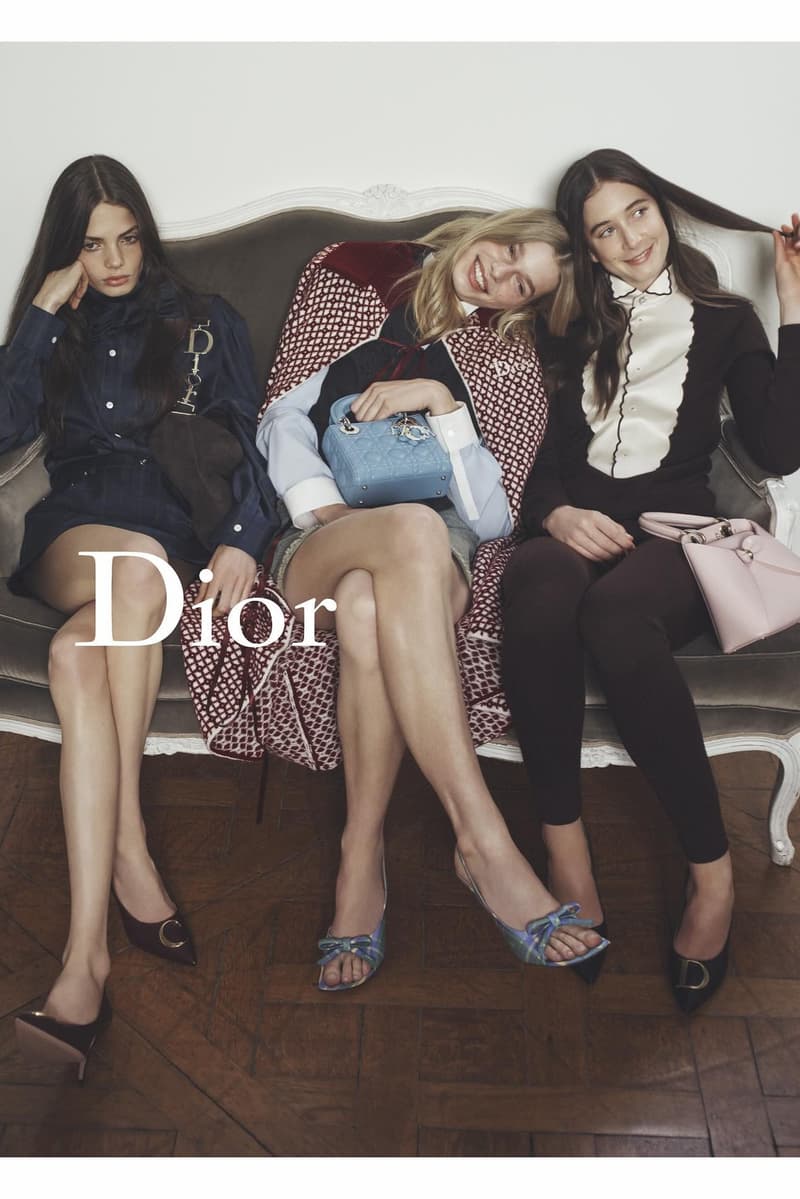 jonathan anderson, dior, bag, greta lee, models, girls laughing, sofa, loafers, shoes