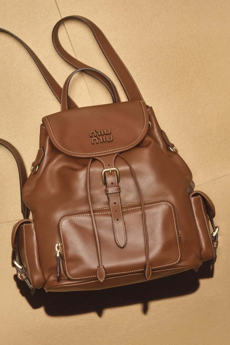 miu miu, layering, jackets, bowler bags, suede shoes, sneakers, models, lookbook, blue background