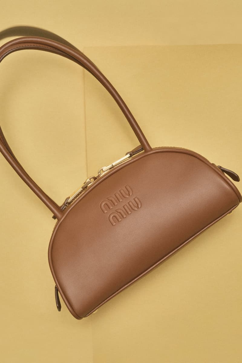 miu miu, layering, jackets, bowler bags, suede shoes, sneakers, models, lookbook, blue background