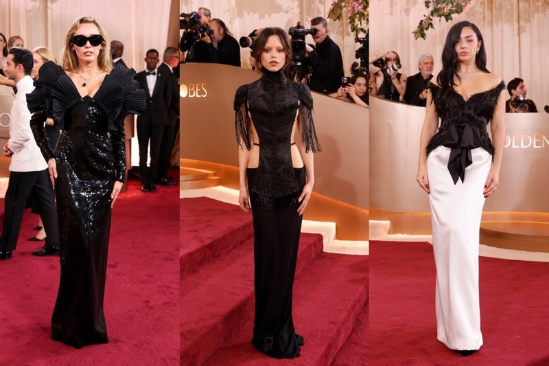 golden globes, awards, red carpet, charli xcx, mia goth, jenna ortega, ayo edebiri, gowns, dresses