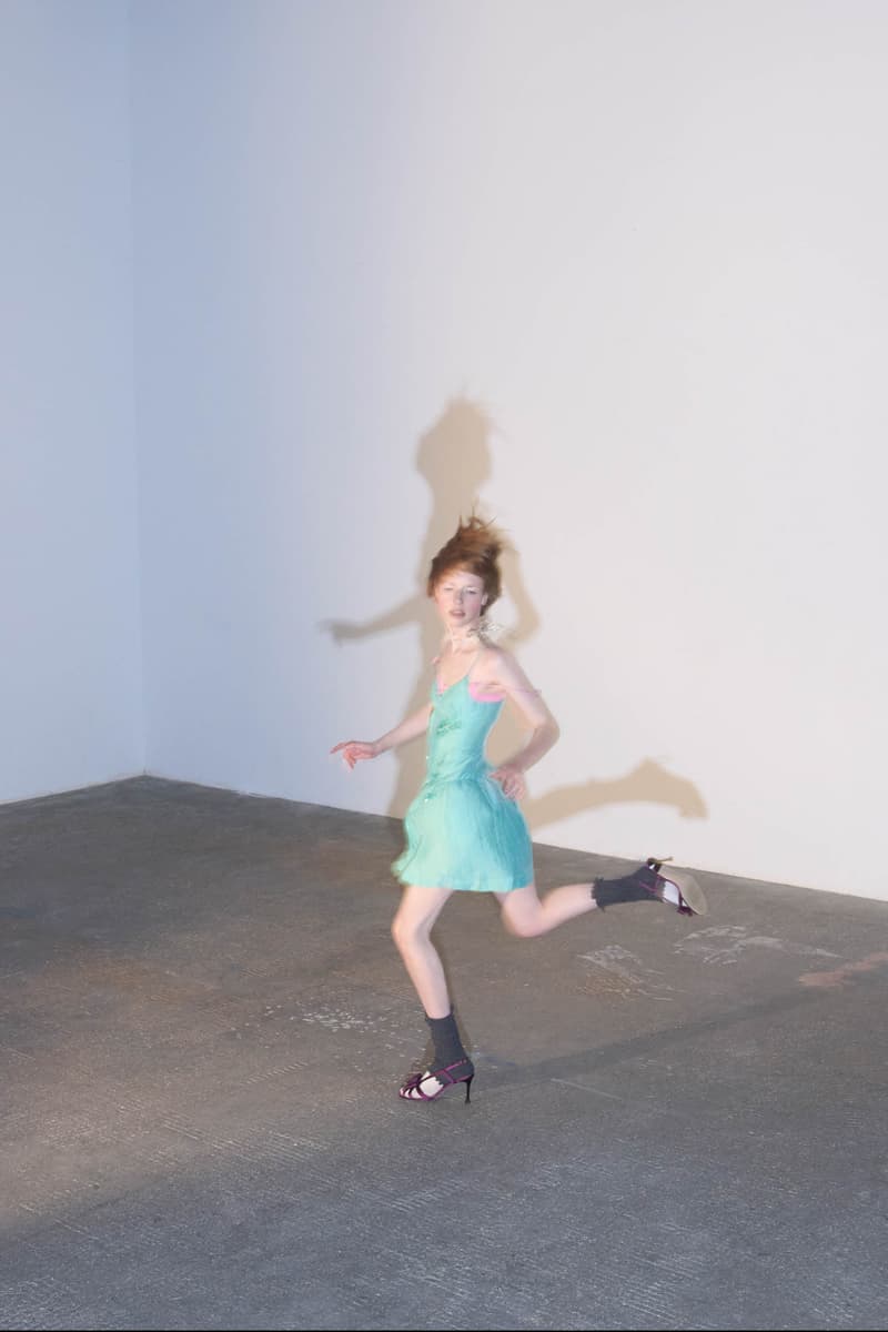 shushu tong, messy hair, pillow, models jumping, dancing, silky