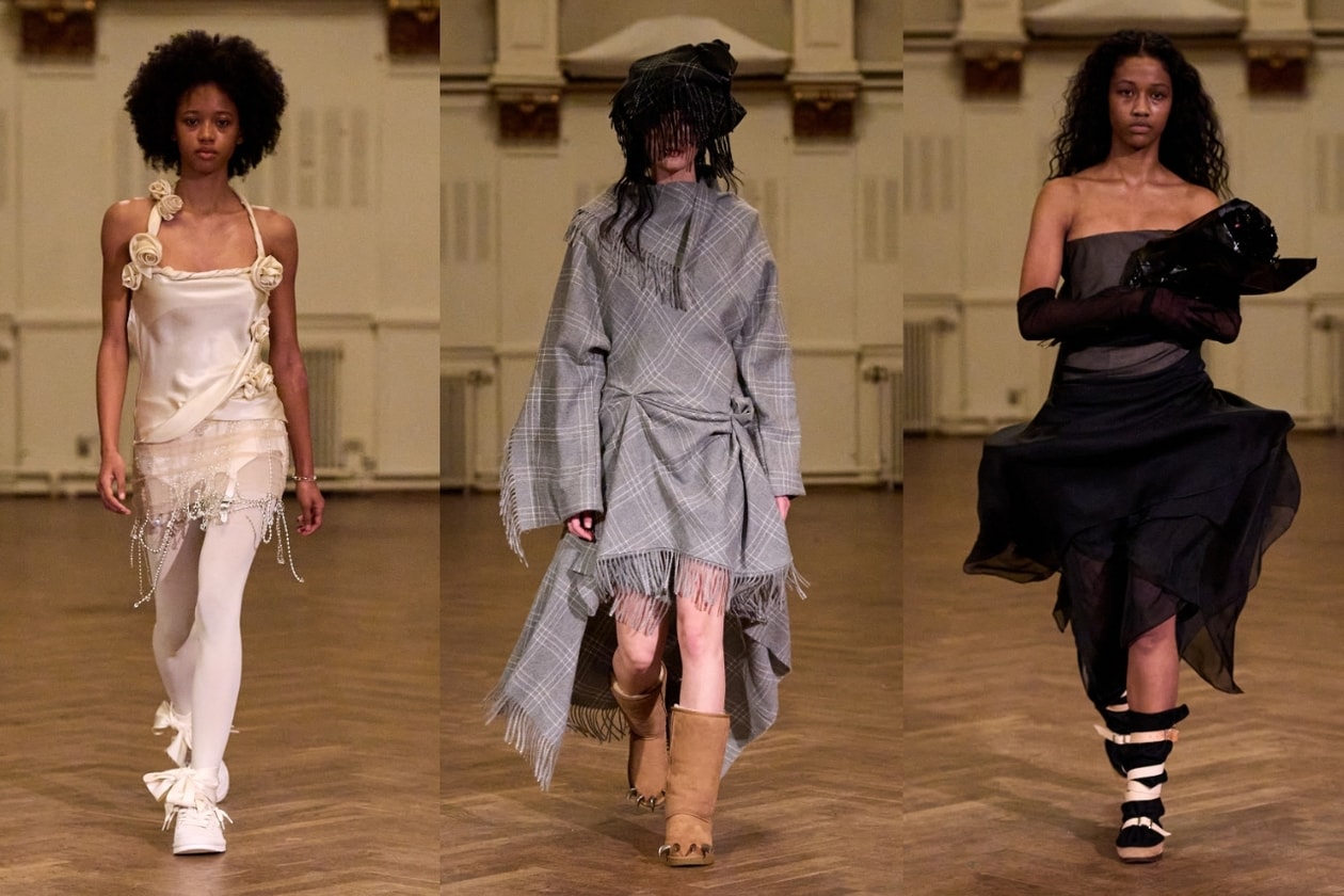 copenhagen, runway, sheer gown, lace dress, pregnant model, layering, blue, pastel pink