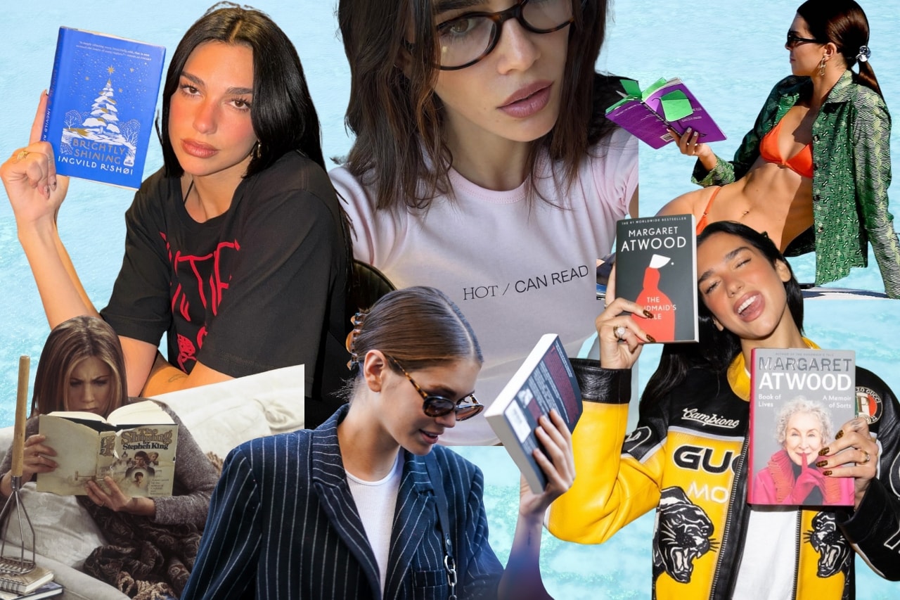models, dua lipa, kaia gerber, books, reading, authors, tiktok, kendall Jenner, jenifer aniston, book club