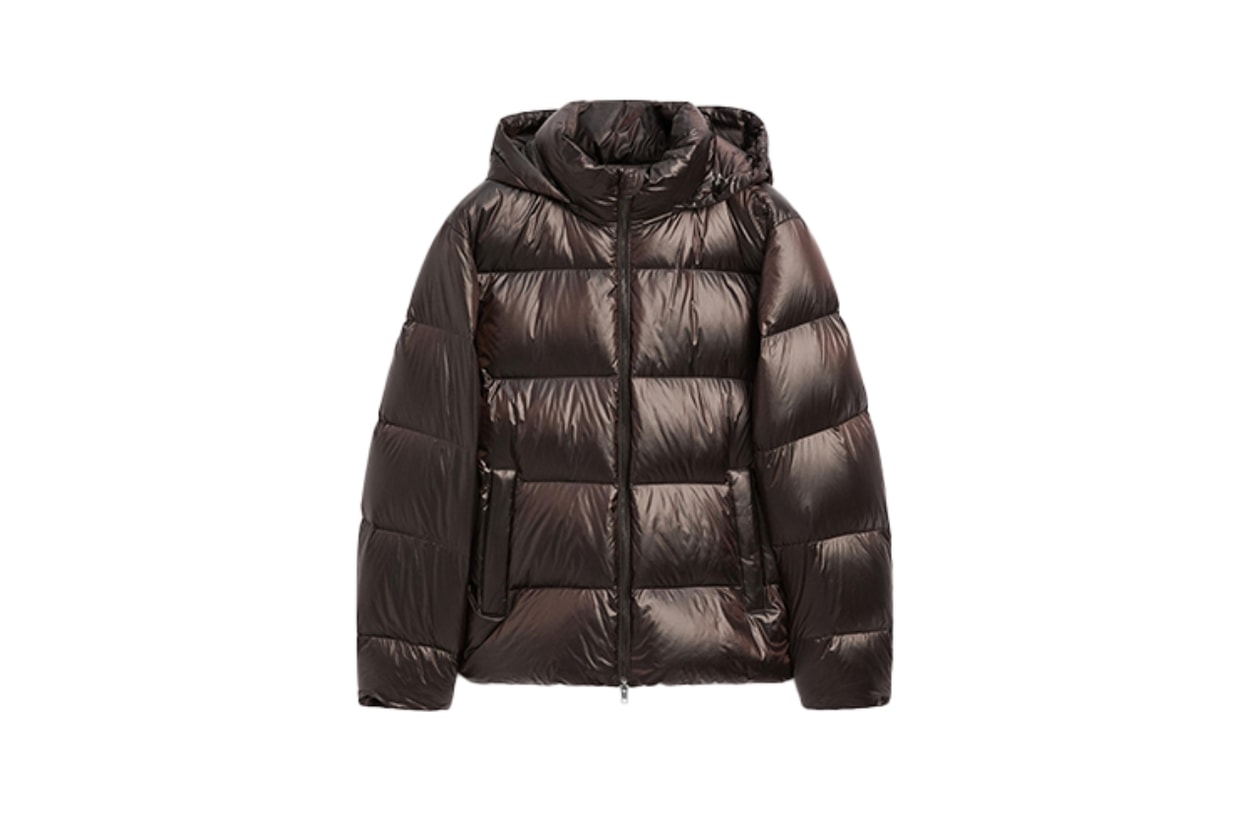 lyst, burberry nova check scarf, ugg shearling ballet slipper, massimo dutti brown puffer jacket, chloe paddington bag