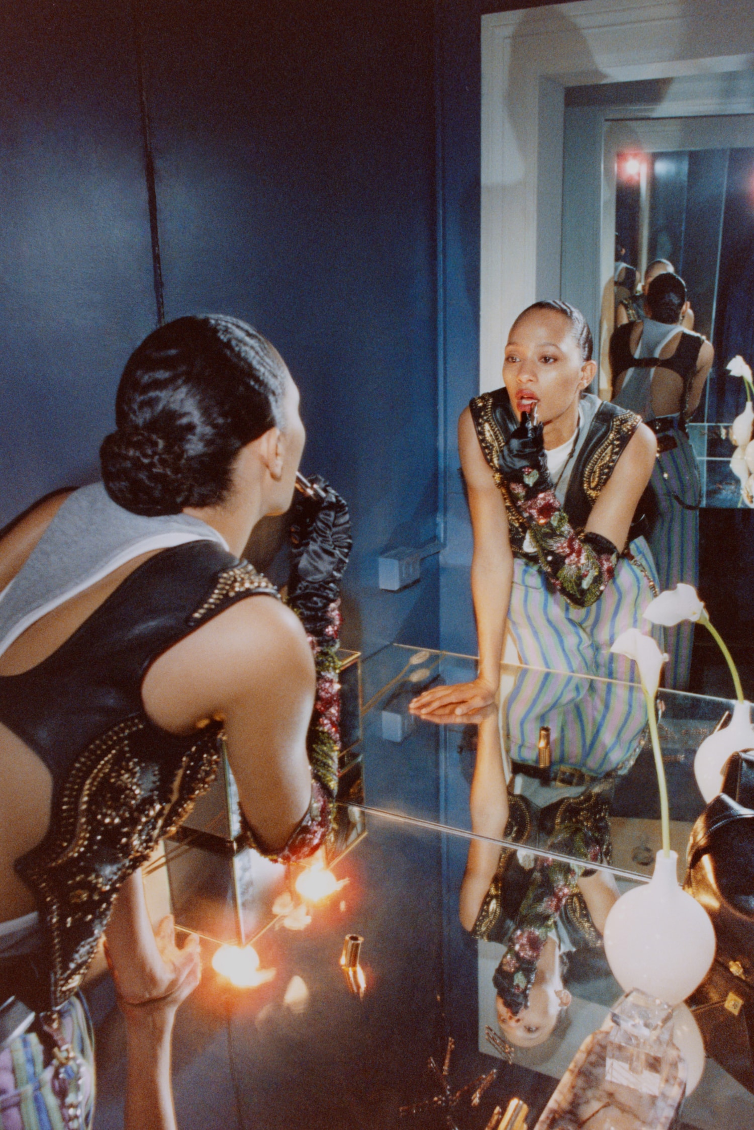 versace, dario vitale, lexee smith, steven meisel, models, group