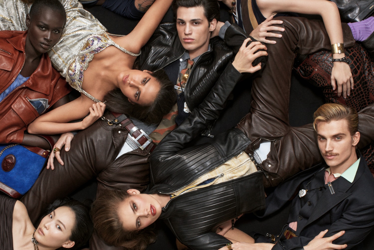 versace, dario vitale, lexee smith, steven meisel, models, group