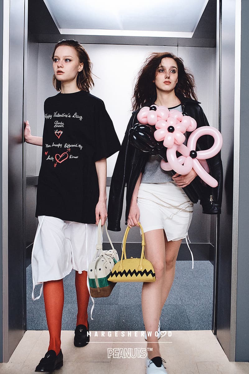 tshirts, pink bags, hearts, peanus brand, 